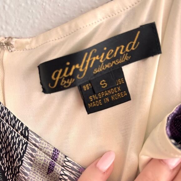 Girlfriend by Silversilk 90’s Silk Dress Vintage Size Small - Picture 3 of 3